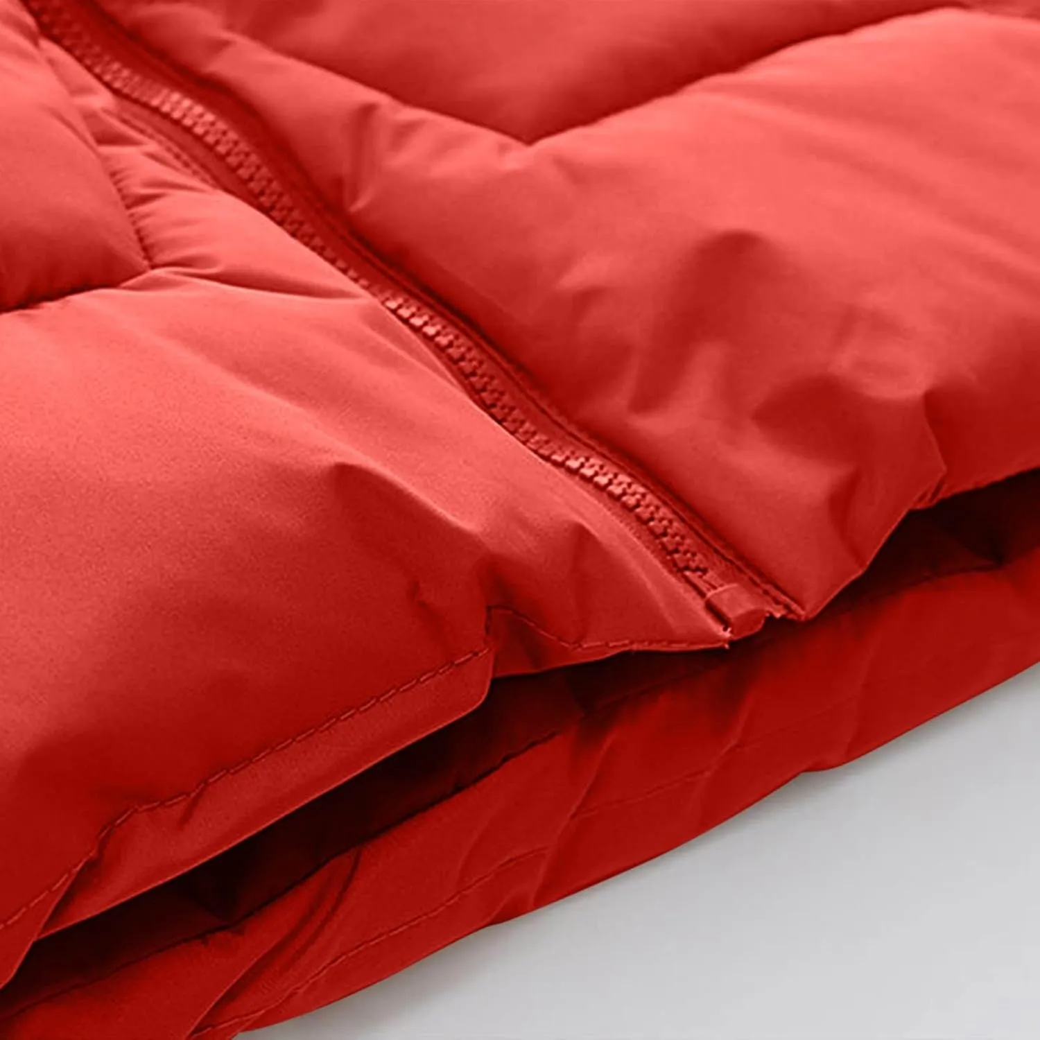 Women's Winter Cotton Coat Warm Thicken Puffer Jacket Long Sleeve Stand Collar Zip Padded Down Quilted Jackets Outerwear