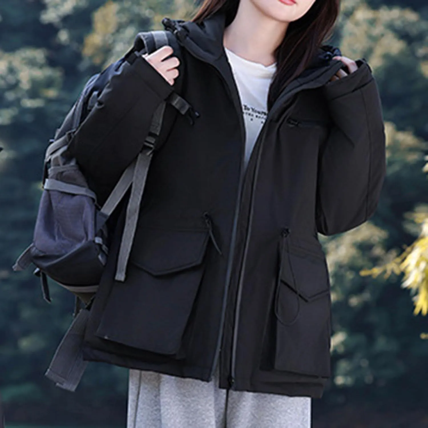 Women's Winter Windproof Coats Teen Girls Thicken Puffer Down Jackets Heavyweight Quilted Jackets Outerwear With Hood