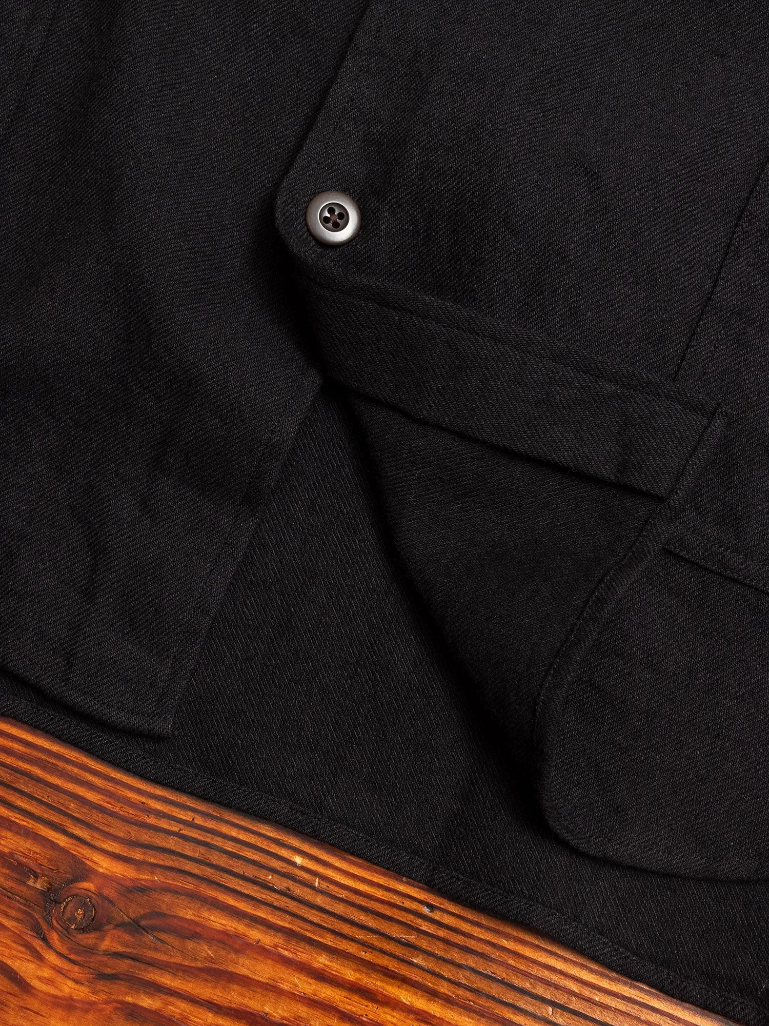 Wool Shirt Jacket in Black