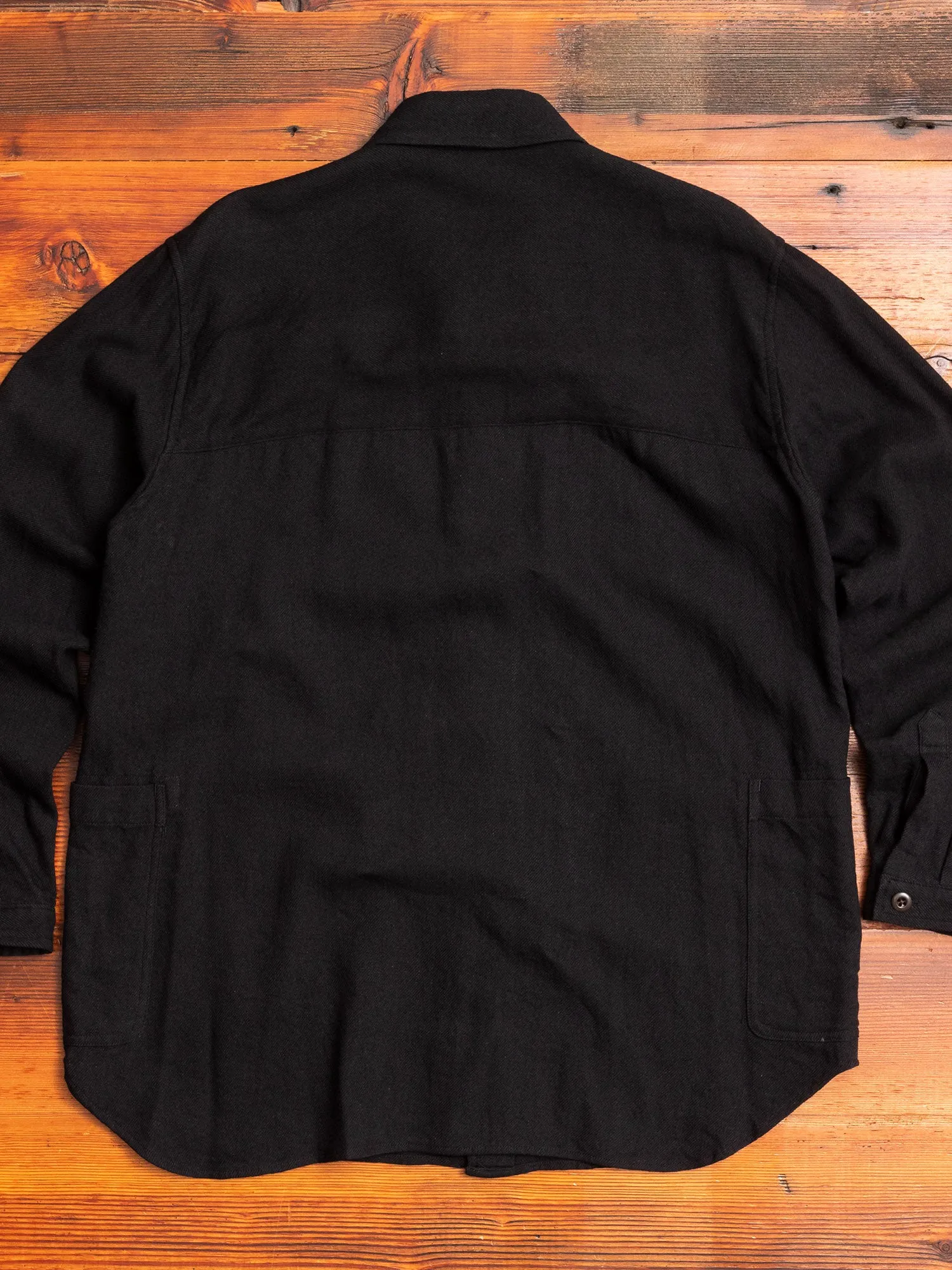 Wool Shirt Jacket in Black