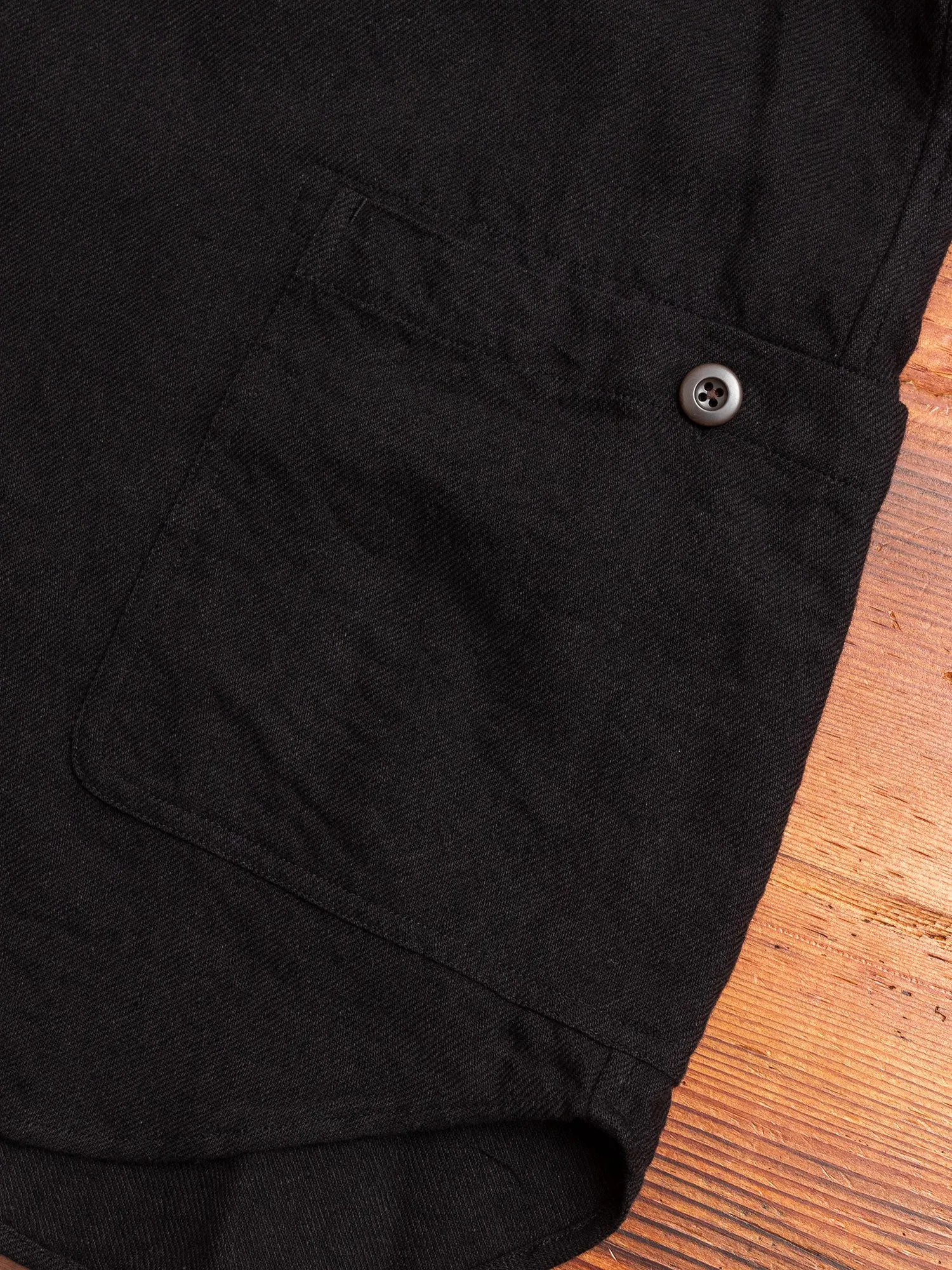 Wool Shirt Jacket in Black