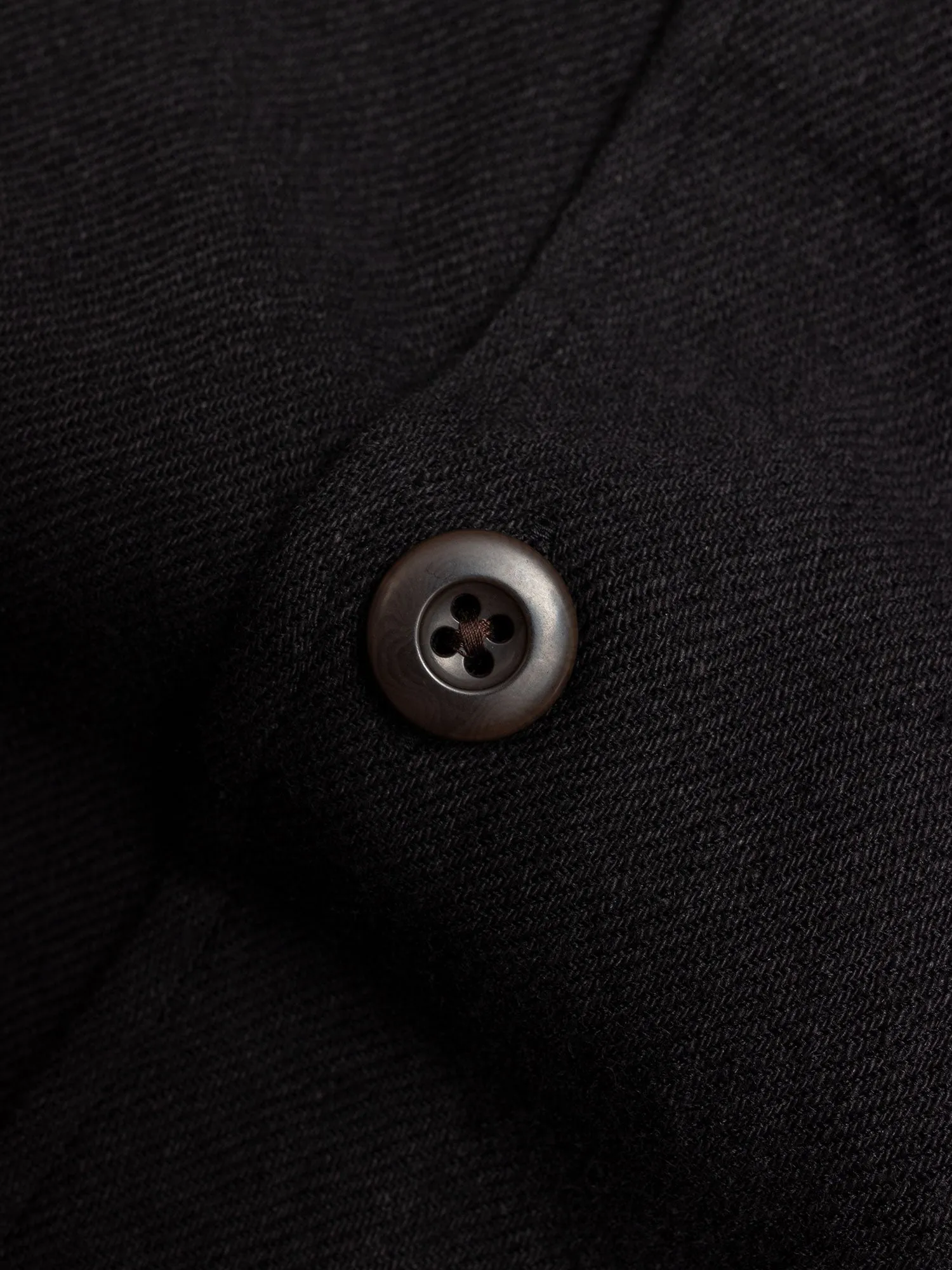 Wool Shirt Jacket in Black