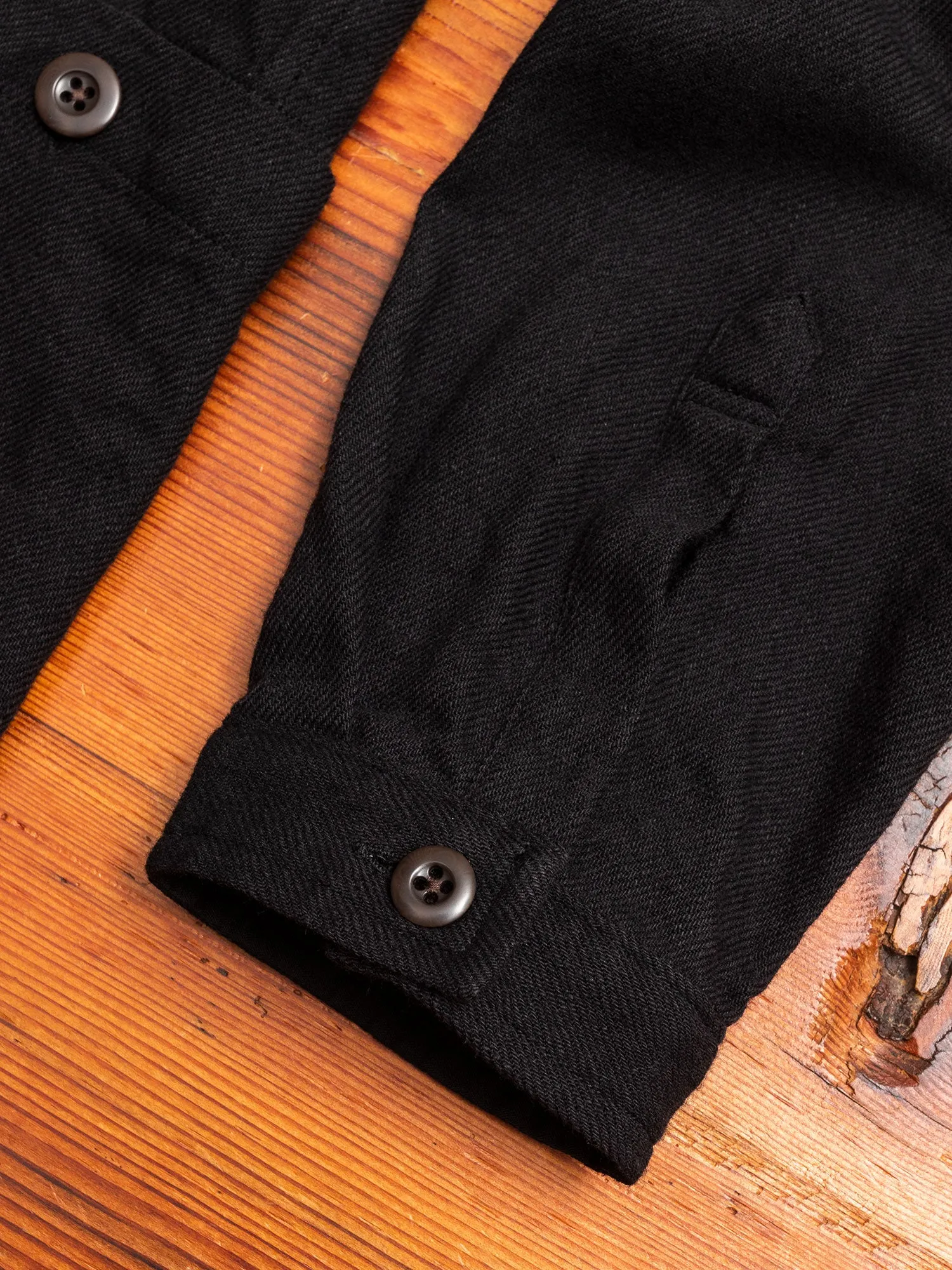 Wool Shirt Jacket in Black