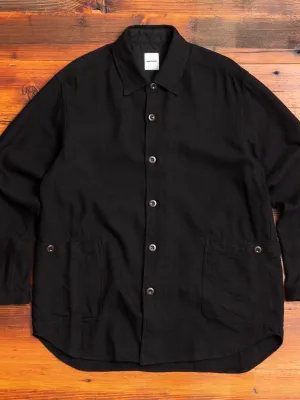 Wool Shirt Jacket in Black