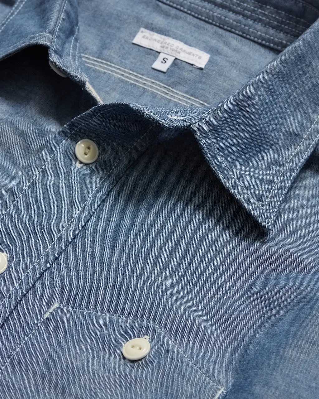 WORK SHIRT BLUE COTTON CHAMBRAY