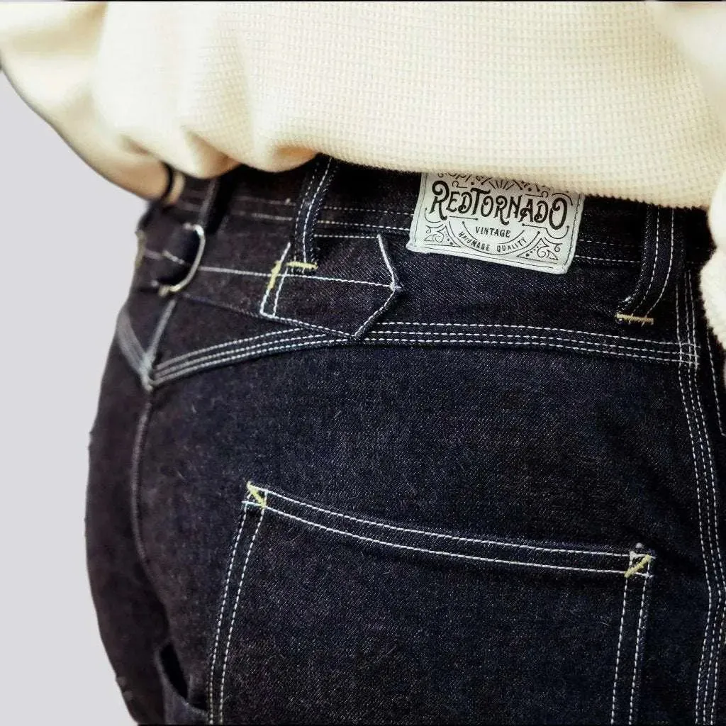 Workwear high-waist jeans
 for men