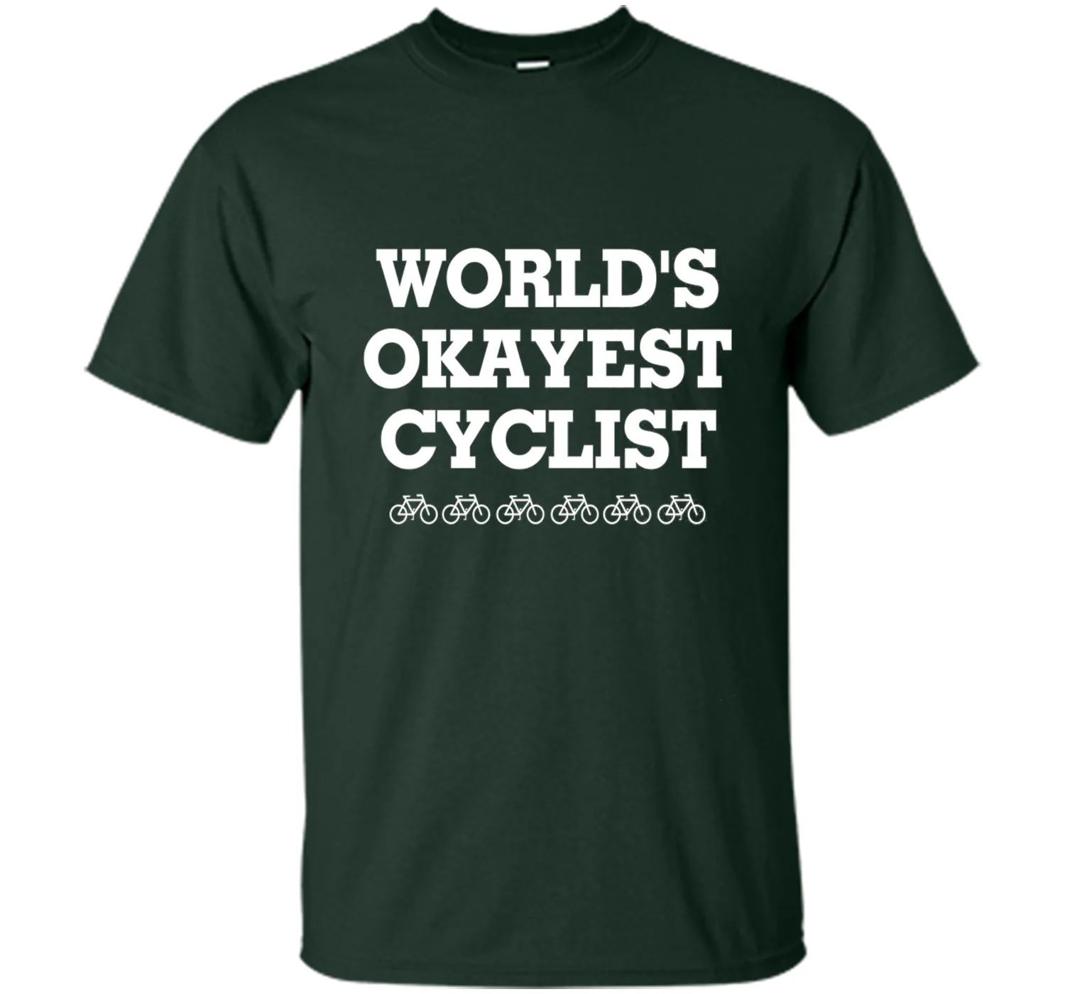 WORLD'S OKAYEST CYCLIST T SHIRT