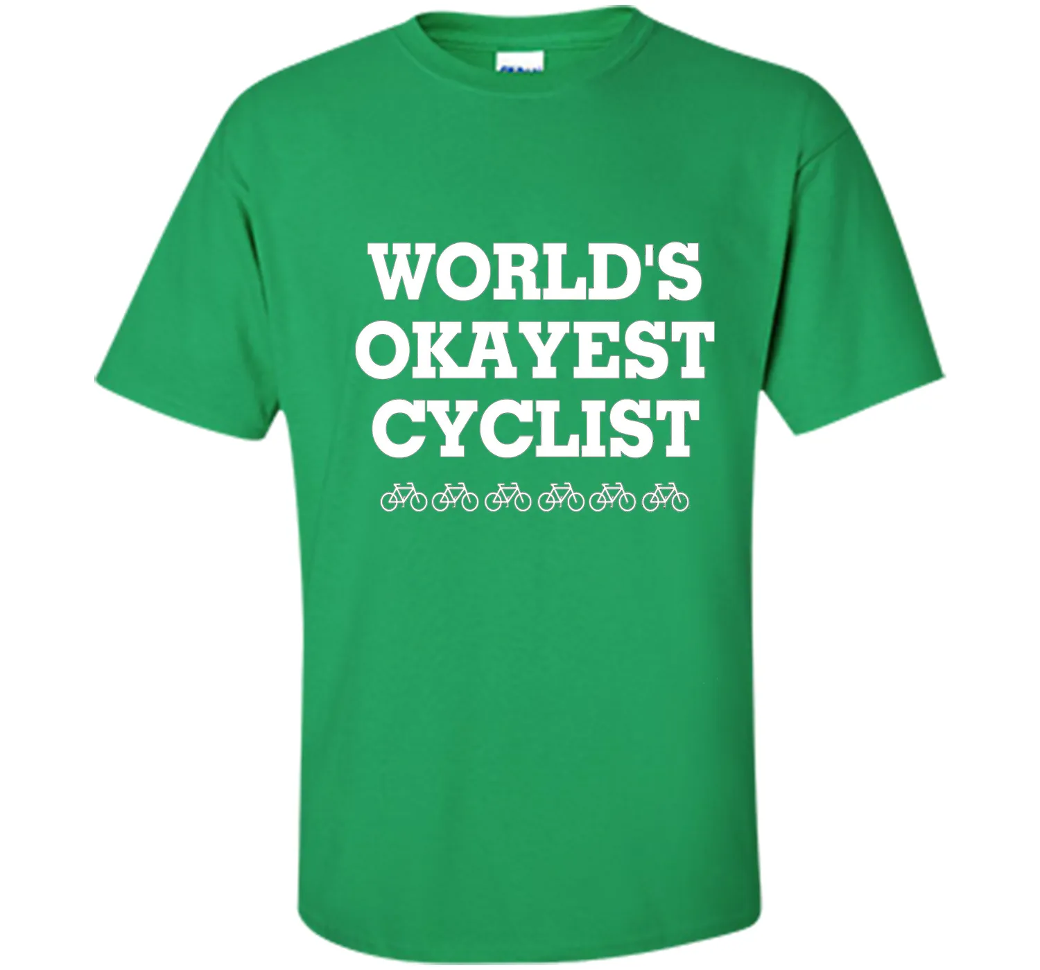 WORLD'S OKAYEST CYCLIST T SHIRT