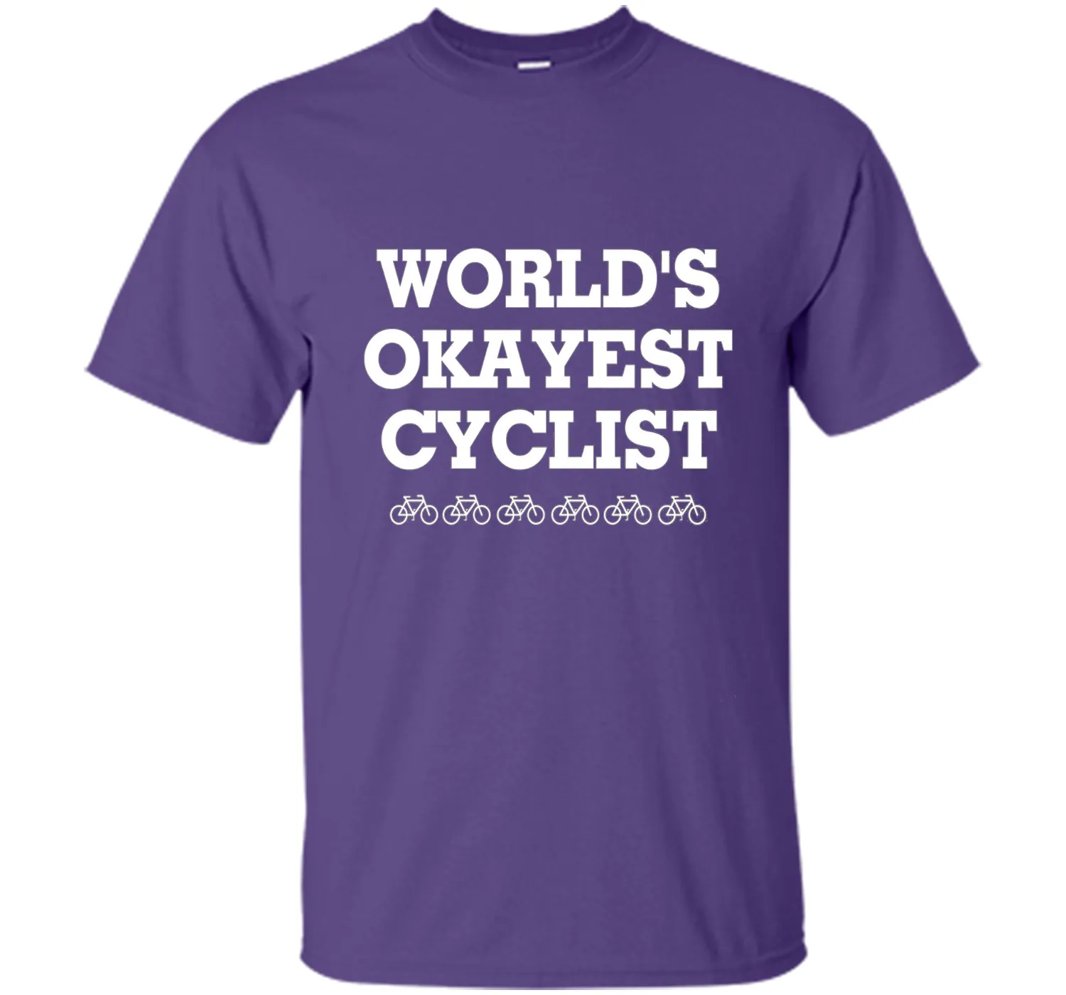 WORLD'S OKAYEST CYCLIST T SHIRT
