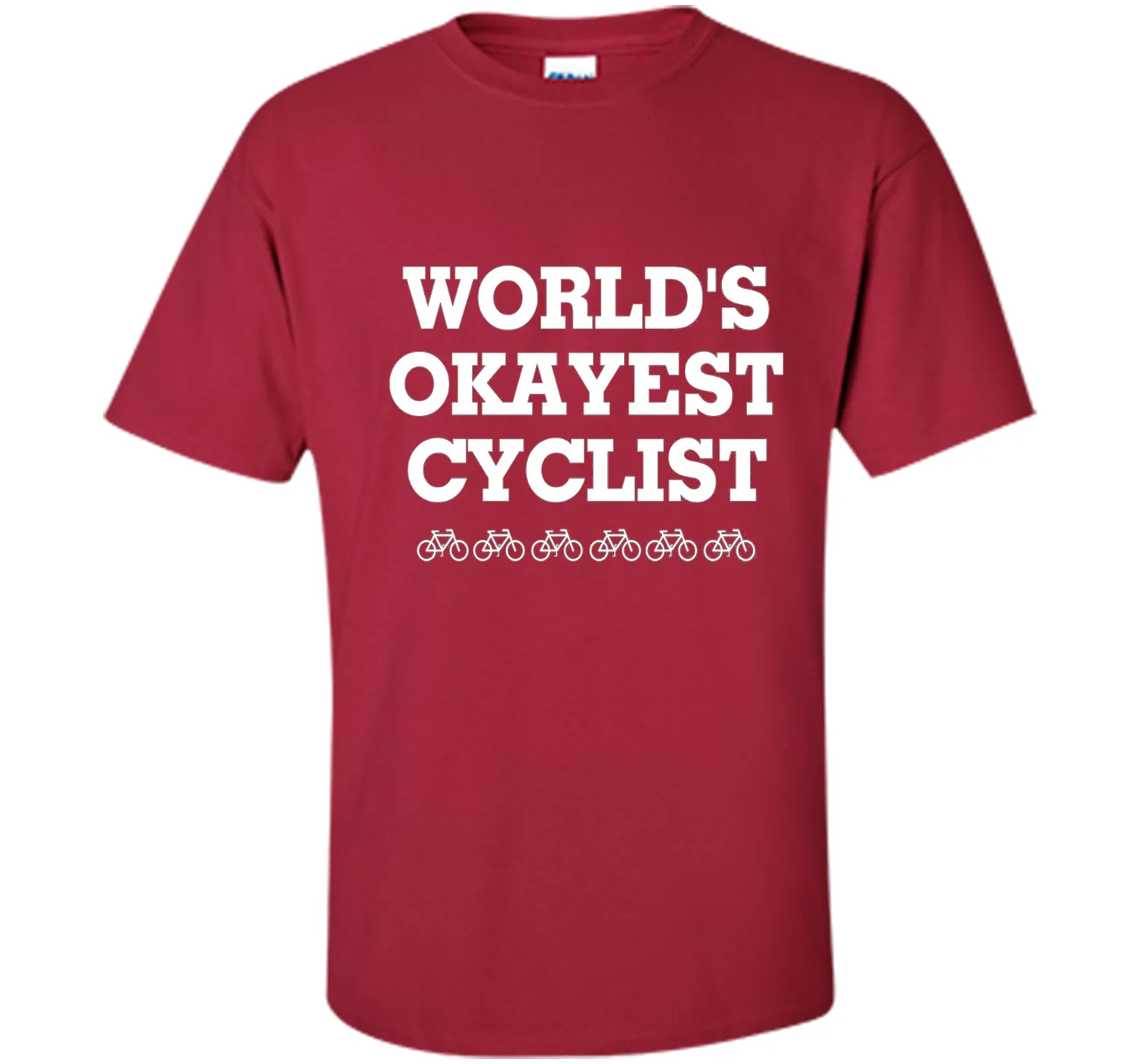 WORLD'S OKAYEST CYCLIST T SHIRT