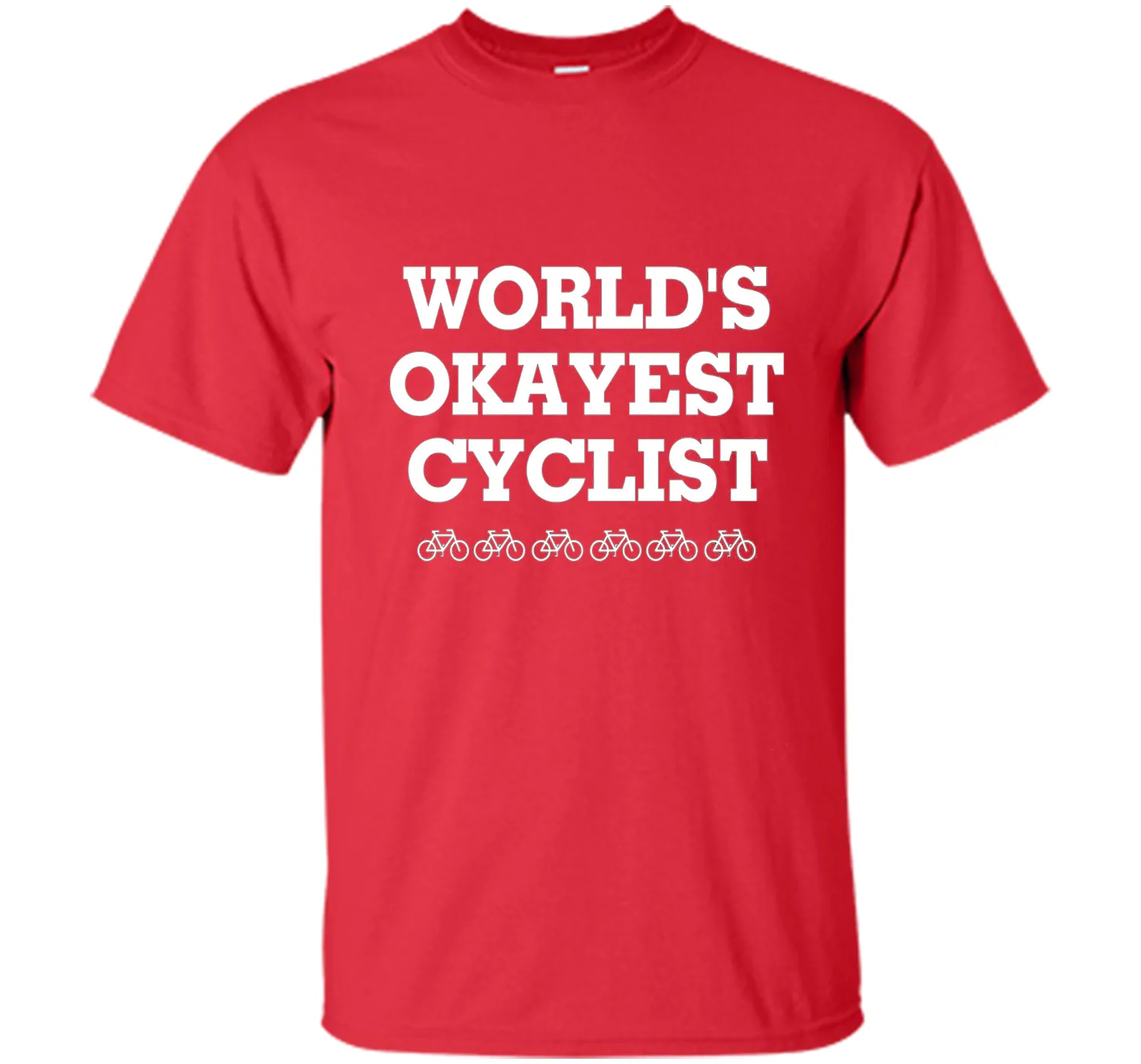 WORLD'S OKAYEST CYCLIST T SHIRT