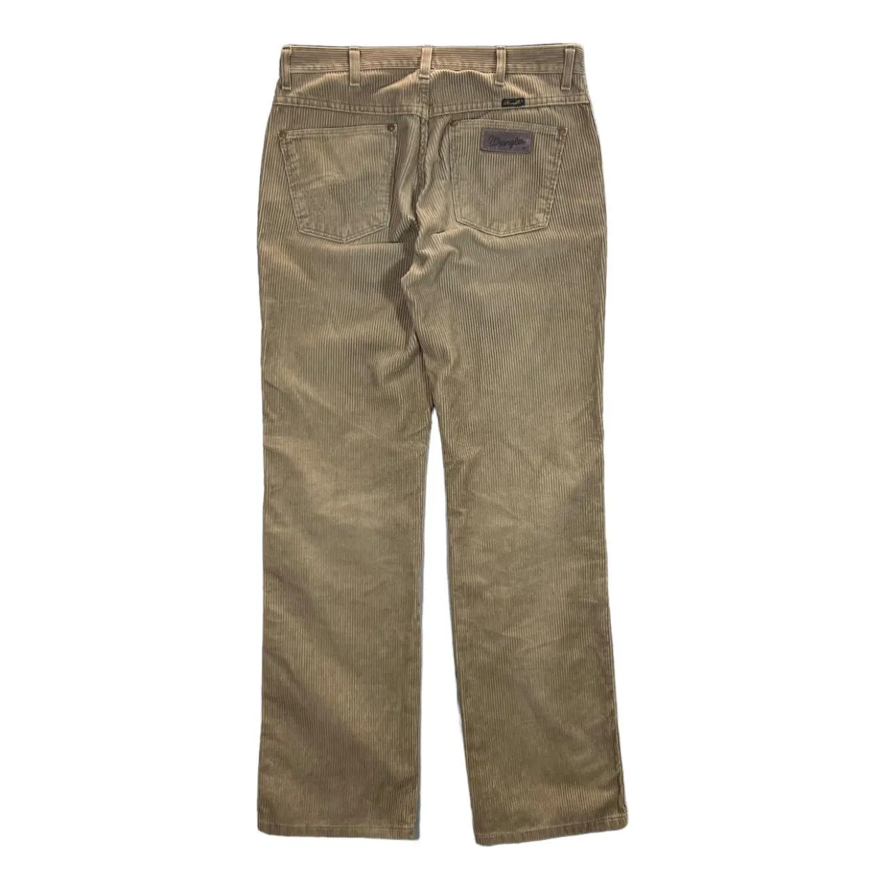WRANGLER Classic Brown Tan Corduroy Cord Straight Leg Regular Fit Trousers