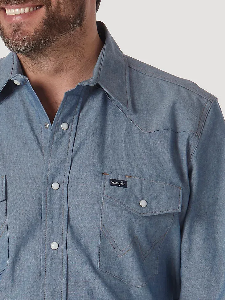 Wrangler Men's Cowboy Cut Denim Western Shirt