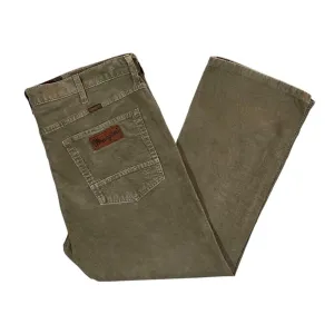 WRANGLER "Arizona" Classic Brown Corduroy Cord Straight Leg Trousers