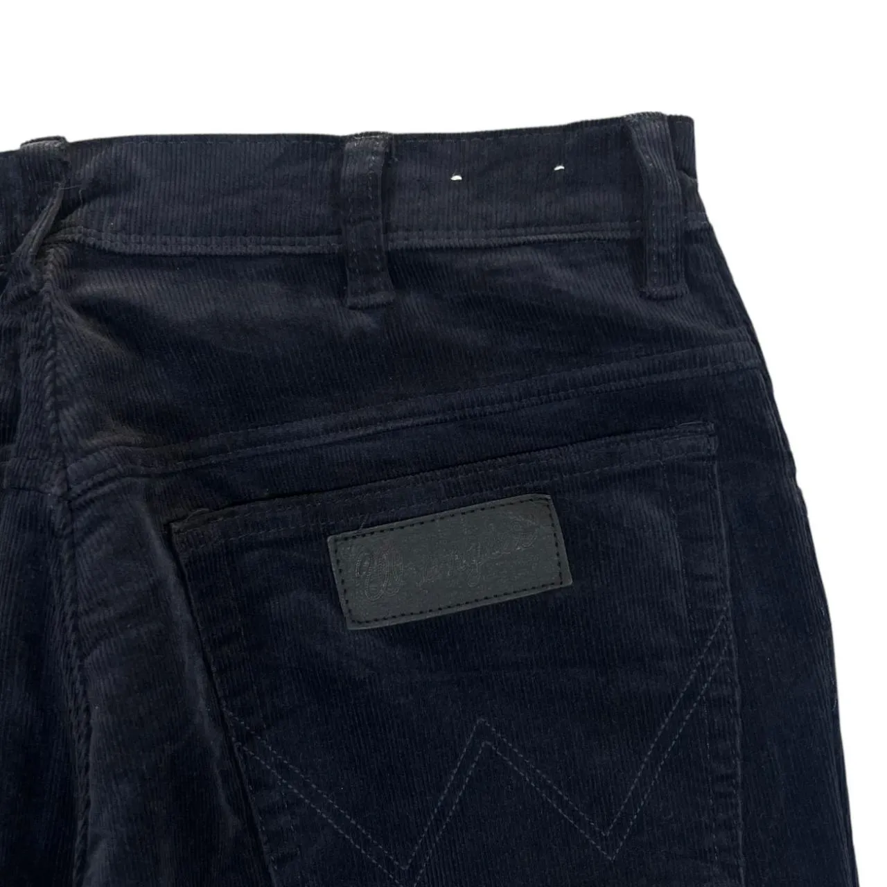 WRANGLER "Texas Slim" Classic Black Corduroy Cord Straight Leg Trousers