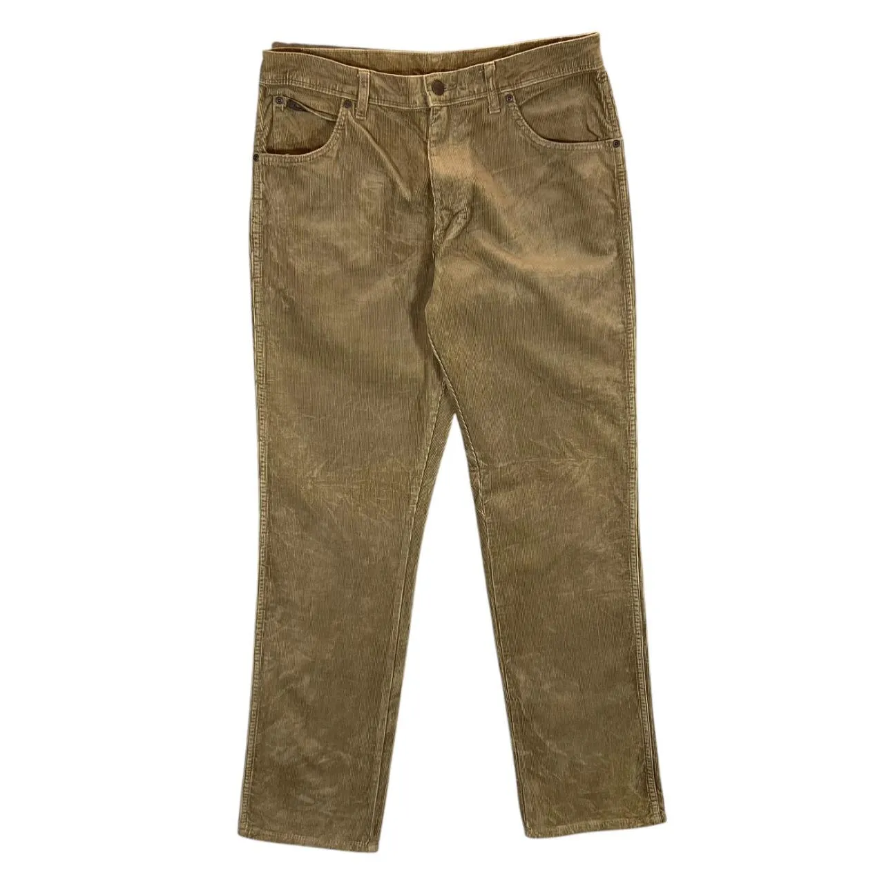 WRANGLER "Texas Stretch" Classic Brown Corduroy Cord Straight Leg Trousers