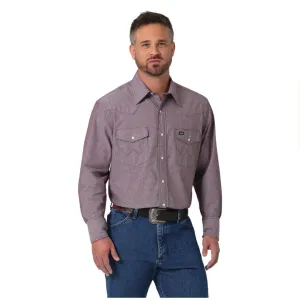 Wrangler® Western Long Sleeve Chambray Work Shirt - Purple - 112330930
