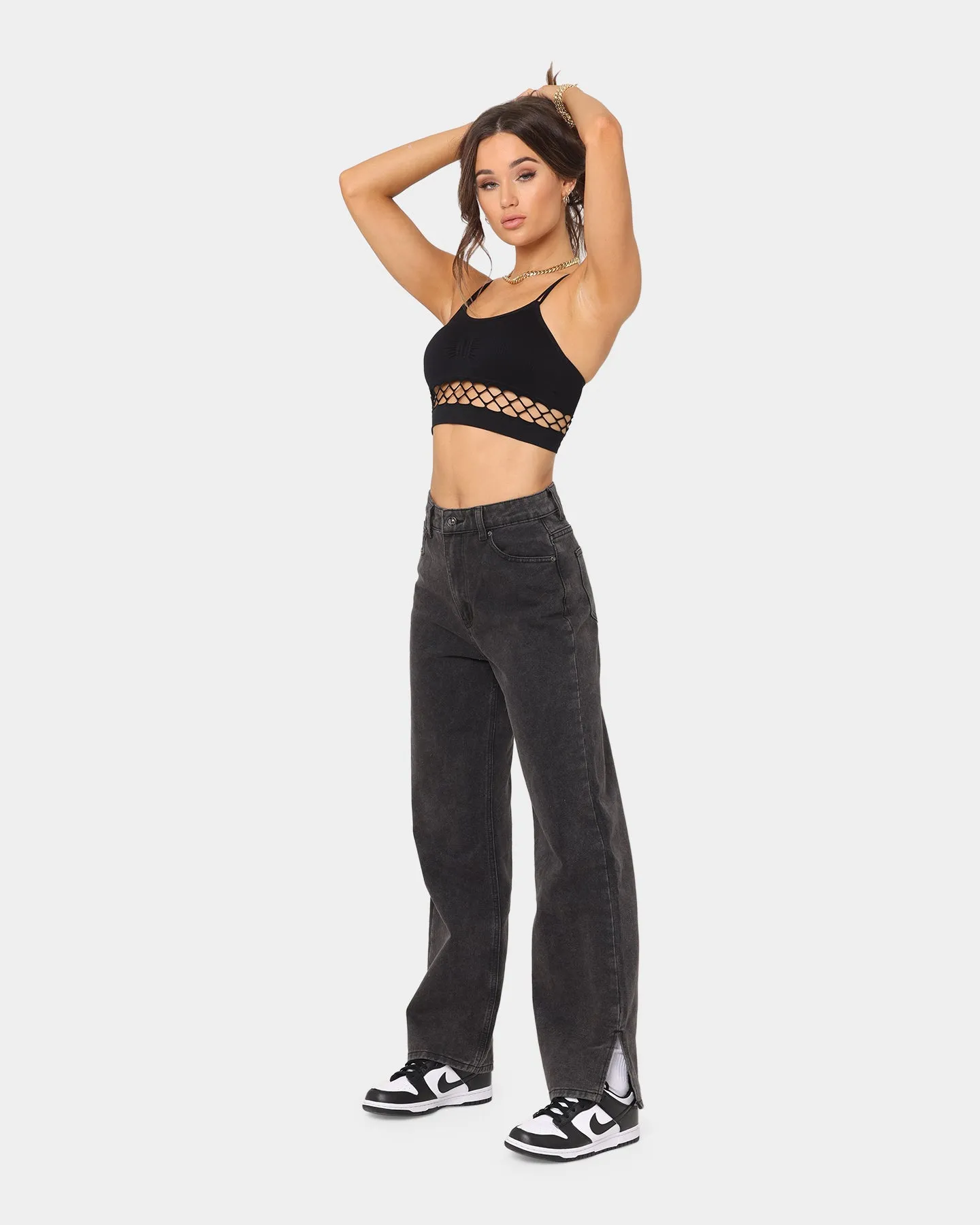 XXIII Women's Avril Wide Leg Jeans Black