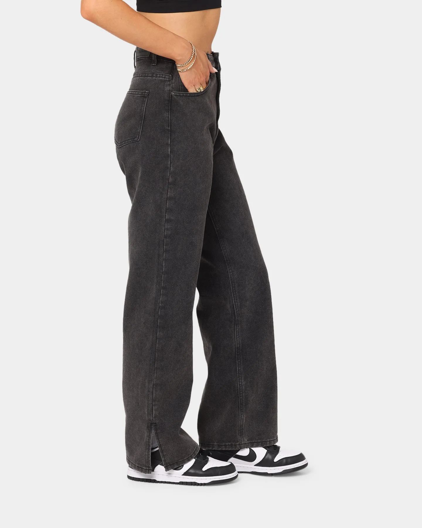 XXIII Women's Avril Wide Leg Jeans Black