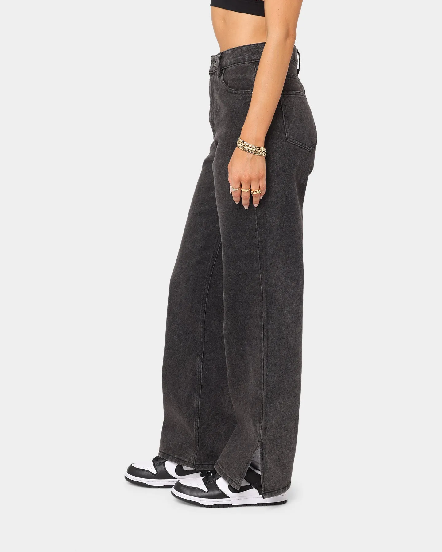 XXIII Women's Avril Wide Leg Jeans Black