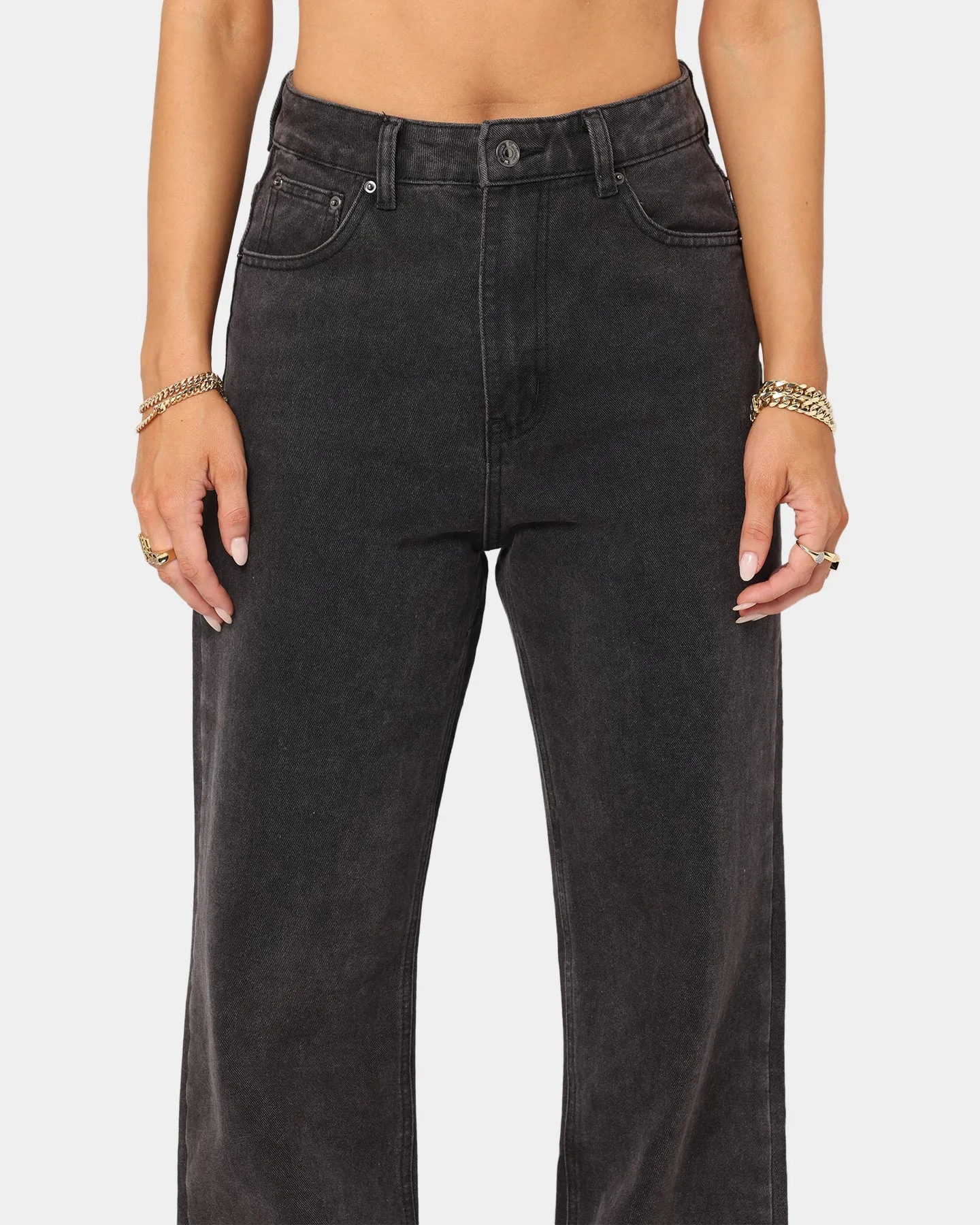 XXIII Women's Avril Wide Leg Jeans Black