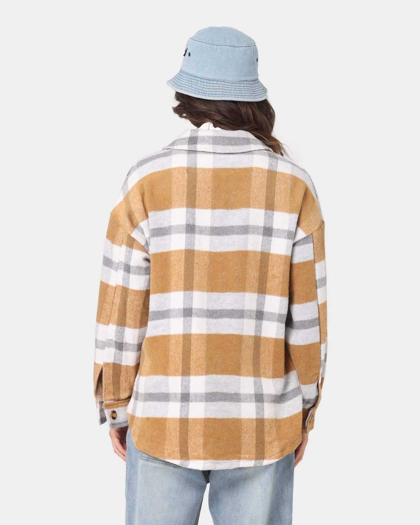XXIII Women's Rodez Plaid Button Up Brown/White