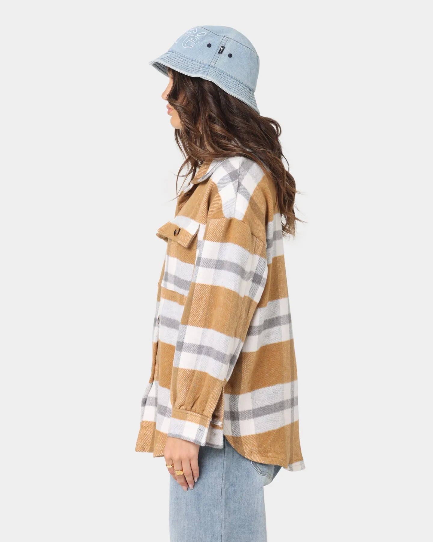 XXIII Women's Rodez Plaid Button Up Brown/White