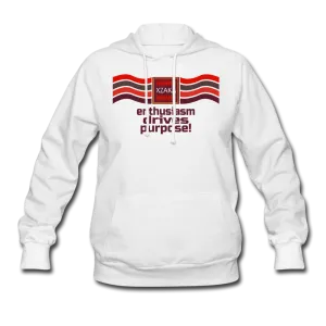 XZAKA Women "Enthusiasm Drives Purpose" Motivational Hoodie - W1302