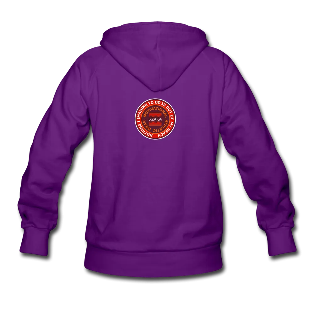 XZAKA Women "Enthusiasm Drives Purpose" Motivational Hoodie - W1303