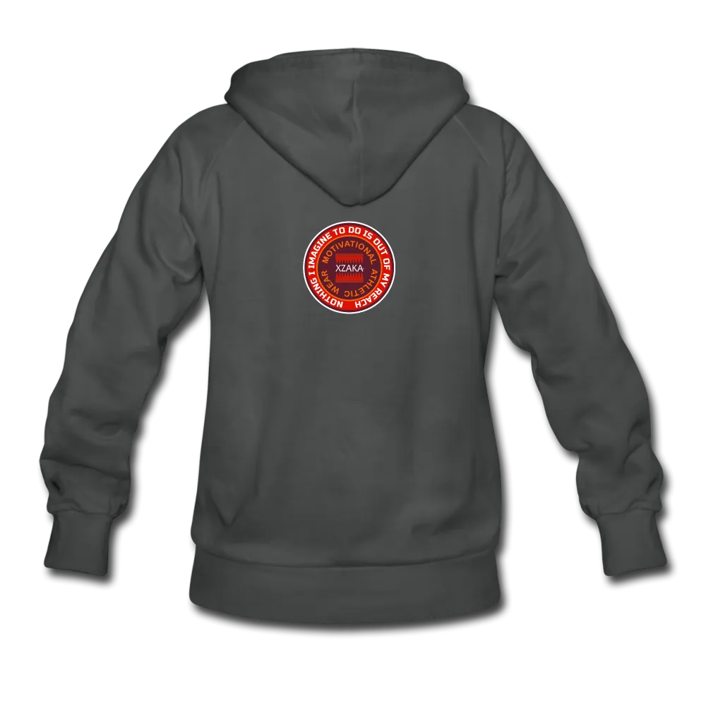 XZAKA Women "Enthusiasm Drives Purpose" Motivational Hoodie - W1303