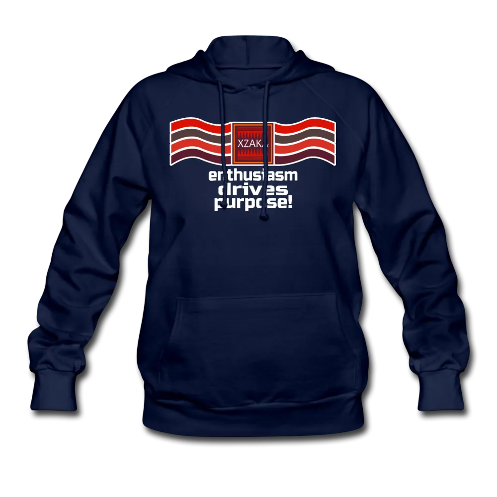 XZAKA Women "Enthusiasm Drives Purpose" Motivational Hoodie - W1303