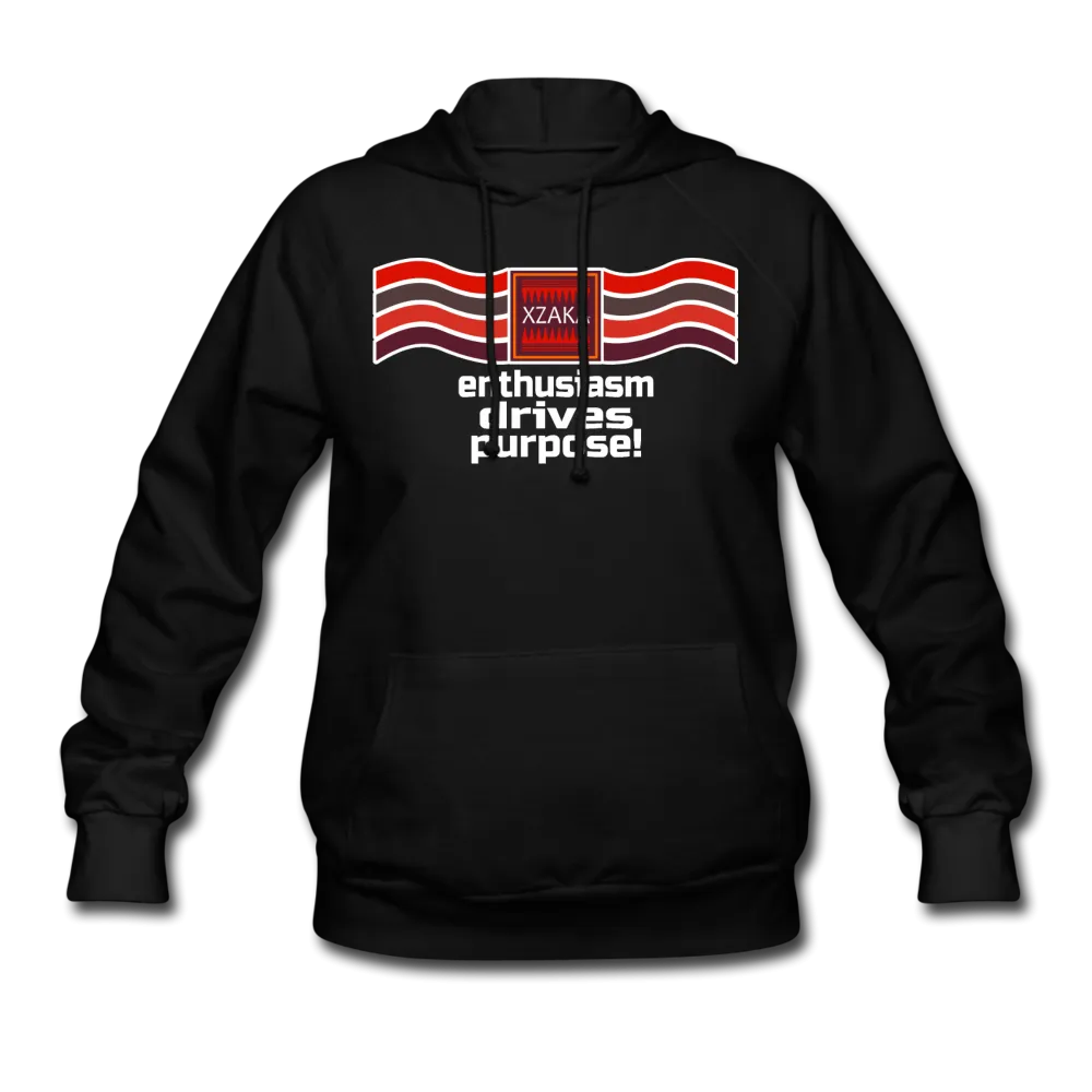 XZAKA Women "Enthusiasm Drives Purpose" Motivational Hoodie - W1303