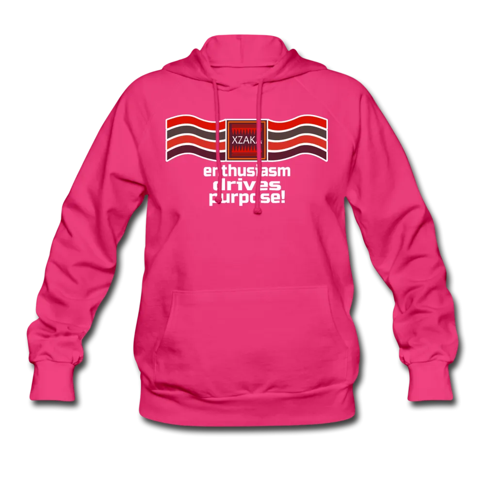 XZAKA Women "Enthusiasm Drives Purpose" Motivational Hoodie - W1303