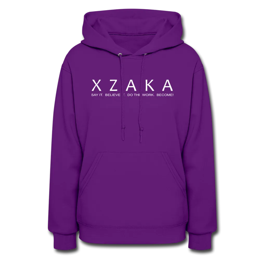 XZAKA - Women "Say It" Motivational Hoodie -BK 5028
