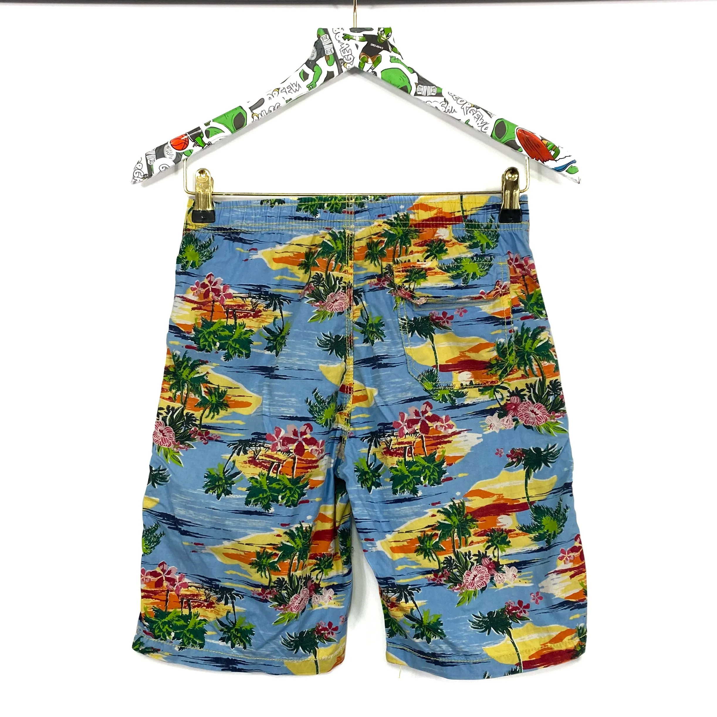 YIGGA Tropical Hawaiian Bermuda Surf Pattern Shorts