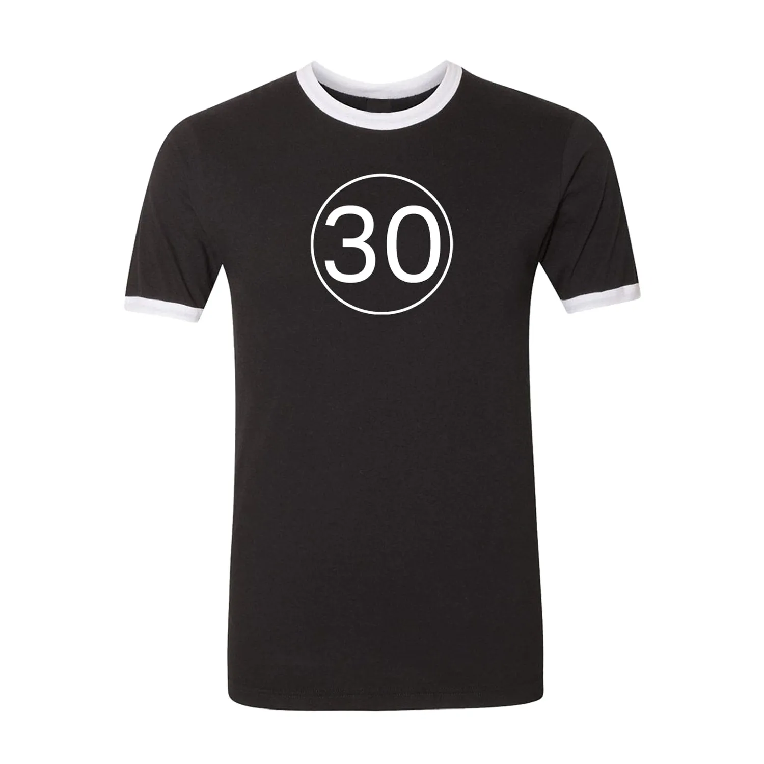 You'll See Me Up There Black/White Ringer Tee
