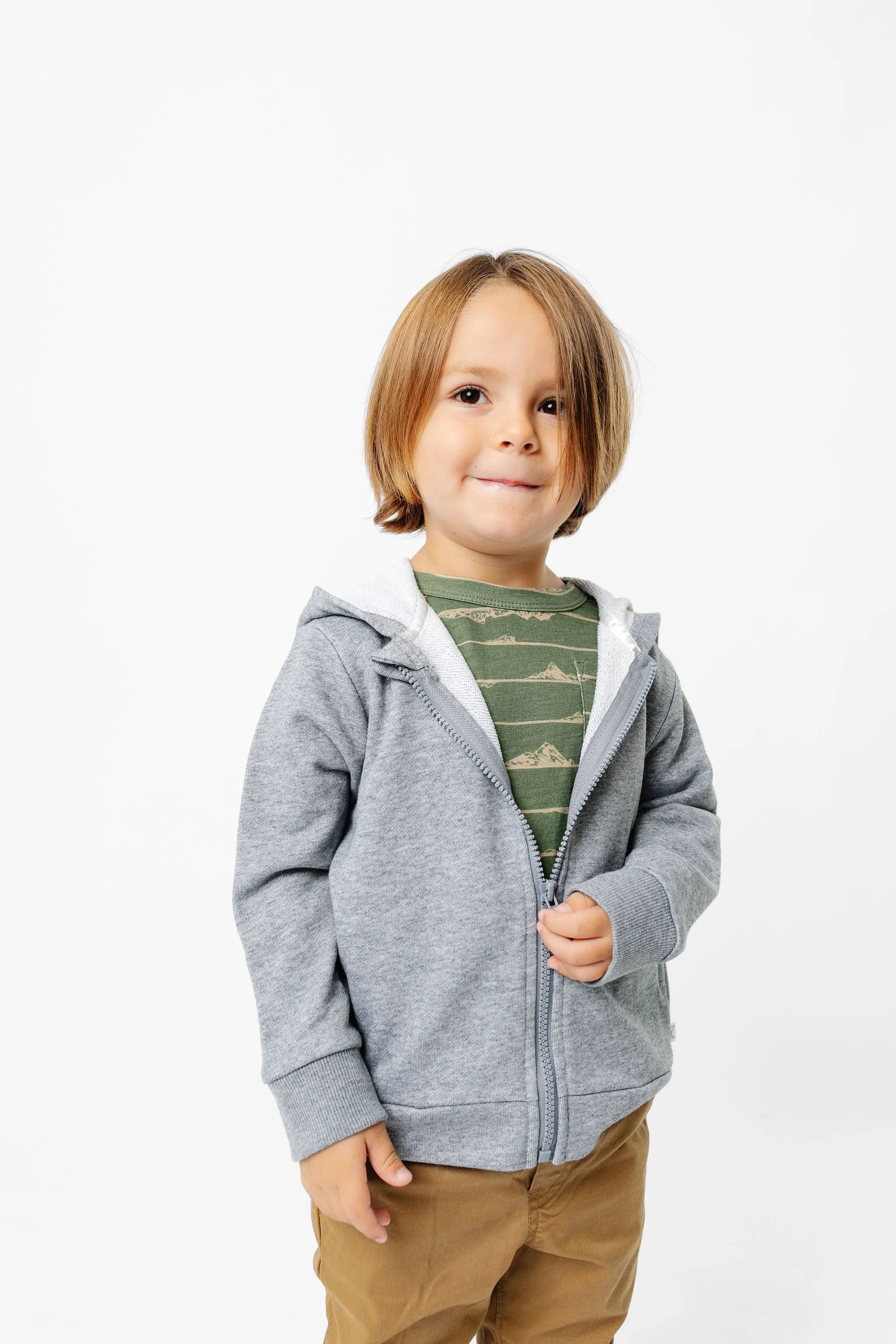 Zip-Up Hoodie - Gray