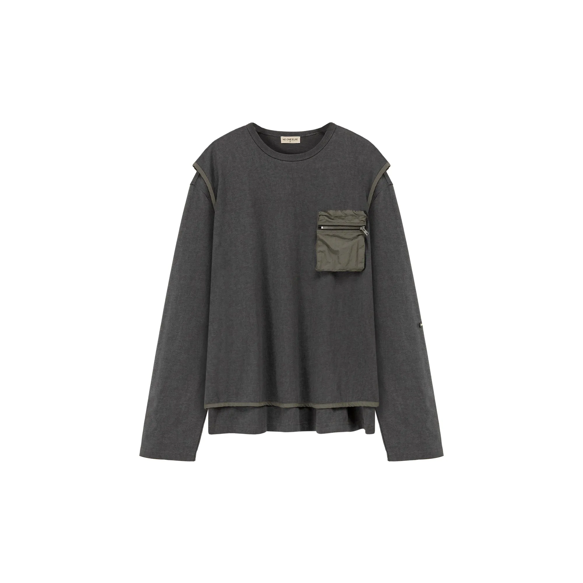 Zipper Pocket Layered T-Shirt