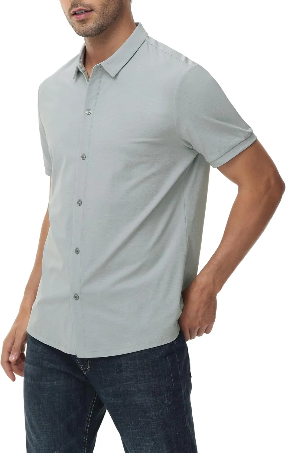 ZTN Mens Shirts Short Sleeve Casual Striped Summer Shirts Button Down Shirt for Men Beach Shirt