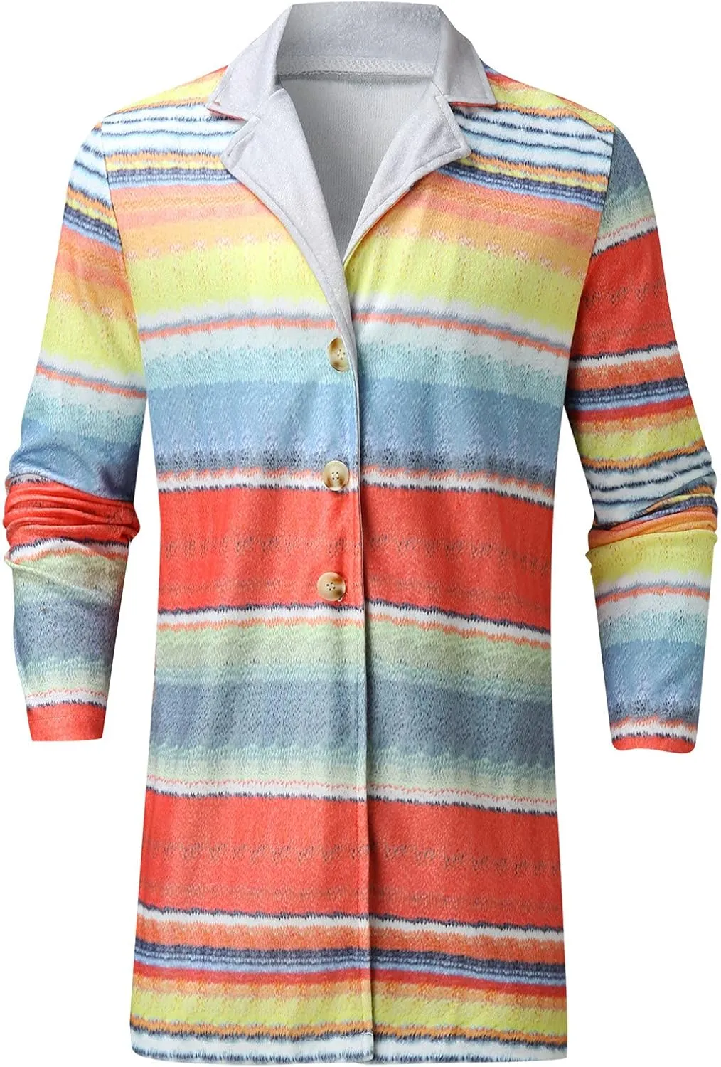 ZYXTIM Men's Floral Pattern Printed Cable Knit Cardigan Shawl Lapel Casual Open Front Button Down Slim Long Sleeve Sweaters