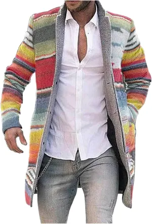 ZYXTIM Men's Floral Pattern Printed Cable Knit Cardigan Shawl Lapel Casual Open Front Button Down Slim Long Sleeve Sweaters